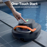 CoasTeering Cordless Robotic Pool Cleaner with Dual Brushless Motors, Up to 200-Min Runtime, Automatic Pool Vacuum for Above Ground Pools & Flat-Bottom Inground Pools up to 1219 Sq. Ft
