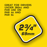 Pride Professional Tee System ProLength Tee, 2-3/4 Inch - 175 Count (Yellow on White)