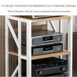 Heavy-Duty AV Media Stand, Versatile Stereo Cabinet with Adjustable Shelves, Rolling Projector Cart for Home Office Entertainment, Compact Audio Equipment Storage, Ideal for TVs, DVDs, Speakers, and