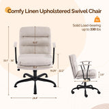 VINGLI Comfortable Office Desk Chairs with/No Wheels,Dual-Base,Removable Armrests