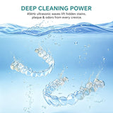 Prism Smile Ultrasonic Retainer Cleaner Machine, 42kHz Portable Dental Cleaning Pod for Retainers, Aligners, Night Guards, Mouth Guards and Dentures, 200ml One-Touch Dental Appliance Cleaner