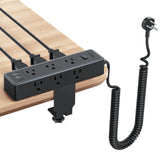 NTONPOWER Desk Clamp Power Strip 10 FT, 20W USB C Fast Charging Station