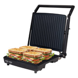 Courant Panini Press Gourmet Sandwich Maker, Super Slim Design with Foldable Handle, 4 Servings Grill with Non-Stick Plates, Opens 180° for Table Grill, Stainless Steel 1400 Watts