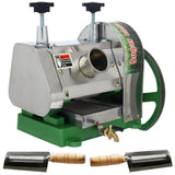 HayWHNKN Manual Sugar Cane Juicer 3 Rollers Sugar Cane Juice Extractor Sugarcane Press Juicer 2.36IN Inlet High Juicing Rate Sugarcane Press Machine with 2 Peeling Knives, 10.6IN Crank Wheel