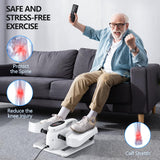 Under Desk Elliptical Machine 12 Speeds Electric Leg Exerciser as Seen on TV for Seniors Quiet Portable Seated Foot Pedal Exerciser for Home Office Use