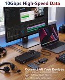 WAVLINK Displaylink Docking Station 3 Monitors for MacBook M1-M5/Neo & Windows – 100W PD, 3×HDMI/2×DisplayPort, 6x10Gbps USB Ports, Gigabit Ethernet, Ideal for Workstation & Home Office