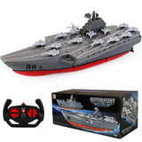 Ssccgym Remote Controlled Warship Battleship Aircraft Carrier 10km/h 4WD 2.4G RC Boat On Water Lakes Pools Exhibits Models for 14Y+ Beginners