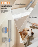FAROLAN Brushed Nickel Shower System with Tub Spout, Wall Mounted Bathtub Shower Faucet Set, 12" Rainfall Shower Head and Handheld Shower Combo, High Pressure Shower Fixtures Set with Rough-in Valve