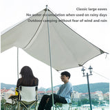 Walkervo Camping Tarp with 2 Poles Waterproof Hammock Rain Fly Camping Tent Tarp Anti-UV Durable Ripstop Backpacking Tarp Tent Ultralight for Family Vacation and Outdoor Adventure Hiking,177x236inch