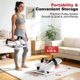 TDH Under Desk Elliptical Machine,Electric Leg Exerciser as Seen on Tv for Seniors Adults,Portable Quiet Pedal Exerciser Machine While Sitting with 12 Adjustable Speed Auto&HR Mode for Home Office