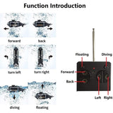 GoolRC Mini RC Submarine for, 2.4G 6CH Remote Control Boat Remote Control Submarine, Model Electronic Water Toy Boat for Pools, Bathtubs, Water Parks Gift Toy s s