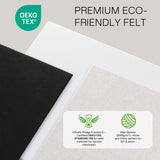 MaxGear Extra Large Bulletin Board 72" x 48", White Felt Wall Tiles Pushpin