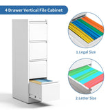 FLIXELIO 4 Drawer File Cabinet with Lock,Metal File Cabinet for Home Office