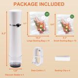 Handheld Vacuum Sealer, Detachable & Easy to Clean, Includes 30 Reusable Bags, Portable Food Saver, Extends Freshness 10x, Auto Power Off, for Kitchen, Travel & Outdoor