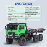 HOBBYPLUS ARKTOS 6x6 V1.5 CR18P Rock Crawler RTR All Terrain - Remote Control Car, Rock Crawler 1/18 Scale 6WD 2 Speed Transmission Off Road for Adults, RC Hobbyists (Green)