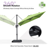 PURPLE LEAF Outdoor Umbrella 8' x 8' Square Sun Protection Apple Green