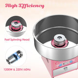 Garvee Electric Candy Cotton Machine for Kids Commercial Candy Cotton Maker with 20 Inch Stainless Steel Bowl Party Home Festival Pink