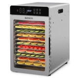 Food Dehydrator Machine for Jerky 11ft², 12 Trays 1000W Stainless Steel Dehydrator with 24H Timer 195℉ Temperature Control, Food Dryer Dehydrated for Meat, Fruits, Veggies, Dog Treats