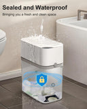Touchless Automatic Bathroom Trash Can with Lid - 3 Gallon Slim Motion Sensor Garbage Can for Bedroom, Kitchen