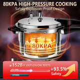 Hestroney 12.68 qt+ Pressure Cooker, olla de Presion,All Stovetops Induction Compatible Thickened Pressure Cooker With Spring ollas de presión para cocinar 12.68 qt