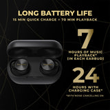 True Wireless Bluetooth Earbuds with Advanced Noise Cancelling, 3 Device Multipoint Connectivity (Black) Technics