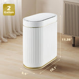 Bathroom Trash Can with Lid Automatic 2 Gallon Motion Sensor Garbage Bin, 7.5 Liter Smart Trash Bin Bathroom Decor