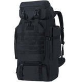Nayubo 80L Hiking Backpack Camping Travel Daypack Waterproof Adjustable Extra Large Backpack Climbing Trekking Outdoor Sport Bag Molle Rucksack for Men Women (Black)