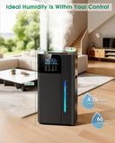 18L/4.7Gal Smart Humidifier Large Room, Warm & Cool Mist Humidifiers, Up to 2500 sq ft Whole House Coverage, 800mL/h Output, 24H Timer, Top Fill, 70H Runtime, Humidifier for Bedroom, Home, Office