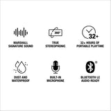 Marshall Emberton III Portable Bluetooth Speaker - Rugged Waterproof/Dust-Proof Design | Loud Stereo Sound, Deep Bass | Compact and Wireless for Travel and Outdoors - Midnight Blue