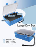 Beoccudo Large Waterproof Dry Box Waterproof Containers, Watertight Boat Storage Boxes Drybox Storage Case for Kayaking, 8.9" L X 6.4" W X 3.2" H
