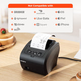 Receipt Printer with USB Port, 80mm WiFi POS Printer Works with Mac Windows Chromebook Linux Cash Drawer
