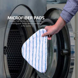 OVENTE Electric Steam Mop Cleaner, 1300W Steamer for Cleaning Tiles and Hardwood Floors with Swivel Head, Refillable Water Tank and Microfiber Pad, Great for Sanitizing Flat Surfaces, White ST405W OVENTE