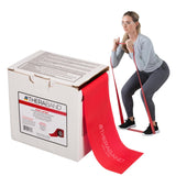 Theraband 11727 Non-Latex Professional Elastic Stretch Band for Upper & Lower Body Exercise Workouts and Physical Therapy, Medium, Red, 50yd Length