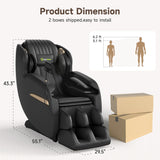 Real Relax 2026 Massage Chair Full Body,Zero Gravity Upgraded SL-Track Massage Recliner with 8 Auto Modes,Added Voice Broadcast,Child Lock and Pause Button,Headrest Cushion,Upgraded LCD Screen,Black