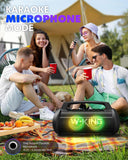 W-KING 120W Peak 70W Speakers Bluetooth Wireless, IPX6 Waterproof Portable Bluetooth Speaker Loud, Outdoor Bluetooth Speaker with Subwoofer/42H/DSP/EQ/RGB/Powerbank/MIC in, Large Party Boombox Speaker W-KING