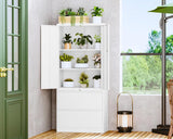 Letaya Metal Storage Cabinets for Home Office,File Cabinet-2 Drawers with Lock and Adjustable Shelves-Hang Legal/Letter/A4/F4 Size Filing-White