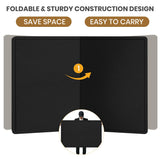 Large Cork Bulletin Board 48" x 36", Felt Pin Board, Black