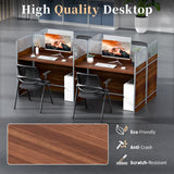 4 Person Office Cubicle Workstation Desk, 94.5" Modular Office Computer Team Workstations
