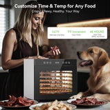 Food Dehydrator Machine, 650W Dehydrator with 8 Stainless Steel Trays, Adjustable Timer & Temperature for Jerky, Fruits, Herbs, Dog Treats, Party Meal Prep
