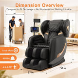 GOLD TIME Upgraded Massage Chair Full Body, Zero Gravity Recliner with Heat, 10 Fix Points, Bluetooth, Touch Screen, Footrest, Shiatsu Massage Chair Full Body for Parents, Seniors & Easy Assembly