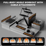 Mikolo Smith Machine, 2200lbs Squat Rack with LAT-Pull Down System & Cable Crossover Machine, Power Rack and Packages (BSL230CPHGP)