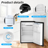 Antarctic Star 4.4 Cu.Ft Compact Refrigerator with Freezer,Single Door With a water tank and faucet,Removable Glass Shelves for Apartment/Dorm/Office,BLACK