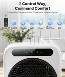 Exnos Portable Evaporative Air Cooler - Swamp Cooler Air Conditioner with 3 Modes & 3 Speeds, 6.6 Gallon Cold Air Cooler, Cooling Fans that Blow Cold Air for Home, Office, 2 Ice Packs