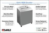 Dahle 40530 Paper Shredder, Micro Cut, P-6 Security, German Engineered, Jam Protection, Automatic Oiler, SmartPower, 10 Sheet Max, 38 Gal Bin