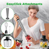 Handheld Corded Hand Blender 1100W, Trigger Variable Speed 5 in 1 Stick Blender turelar