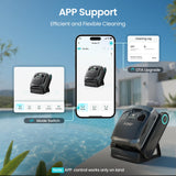 AIPER Scuba X1 Cordless Pool Robot with Powerful Suction, Double Filtration and Wireless Charging Dock, Floor/Wall/Waterline Cleaning, 185 Mins Runtime for Above & In-Ground Pools, Dark