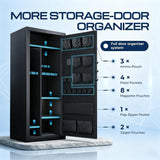 20 Biometric Gun Safe for Home Tactical Reserve Fits Up to 51" Scoped Rifles,Dual-Direction Adjustable Gun Rack, Customizable Interior Layout & Ammo Storage Cabinet with Tactical Door Organizer