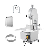 1500W Commercial Bone Saw Machine, 15x19.3" Stainless Steel Meat Band Saw with Adjustable 0.16–7.09" Cutting Thickness, Electric Frozen Meat Cutter for Rib Pork Beef Venison Fish, Restaurant