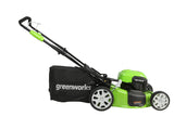 Greenworks 40V 21" Cordless Brushless Push Mower, 4.0Ah + 2.0Ah USB Batteries and Charger Included