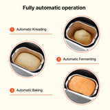 Happybuy Bread Maker, Dough Machine(19-in-1 2LB), Nonstick Ceramic Pan Automatic Breadmaker with Gluten Free Setting, Whole Wheat Bread Making, Digital, Programmable, 3 Loaf Sizes, 3 Crust Colors